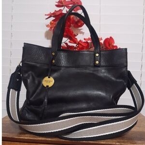 Margot New York black leather Casey bag crossbody or tote